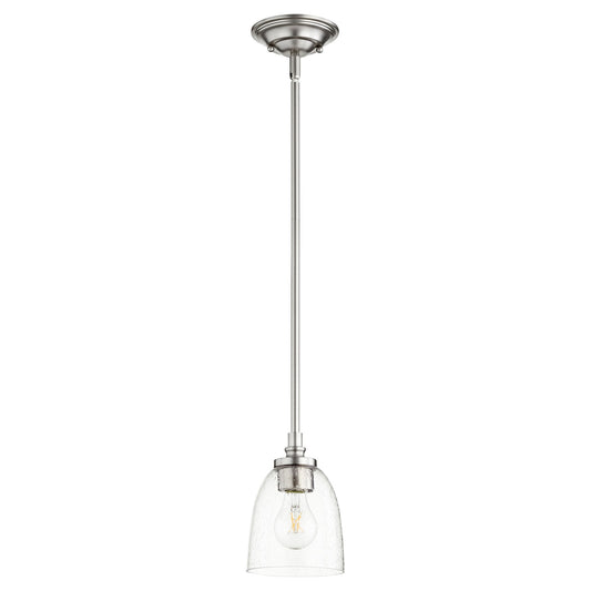 Quorum Rossington 3122-265 Pendant - Satin Nickel W/ Clear/seeded