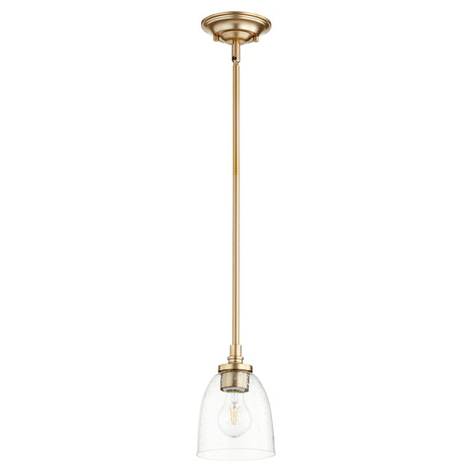 Quorum Rossington 3122-280 Pendant - Aged Brass W/ Clear/seeded