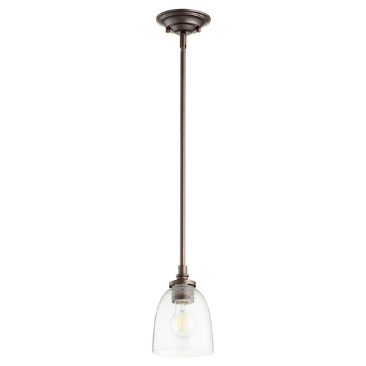 Quorum Rossington 3122-286 Pendant - Oiled Bronze W/ Clear/seeded