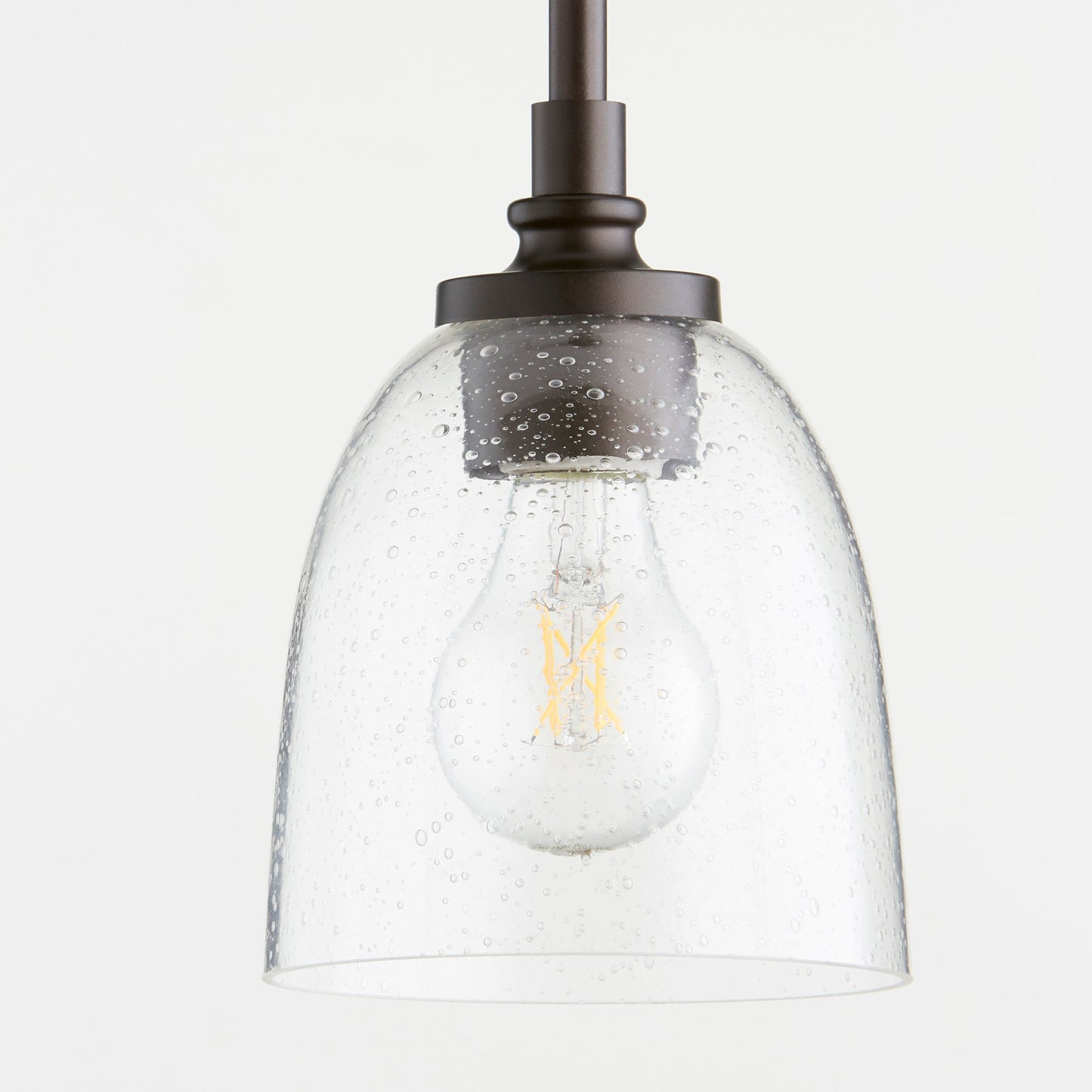 Quorum Rossington 3122-286 Pendant - Oiled Bronze W/ Clear/seeded