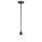 Quorum Jardin 3127-286 Pendant - Oiled Bronze W/ Clear/seeded