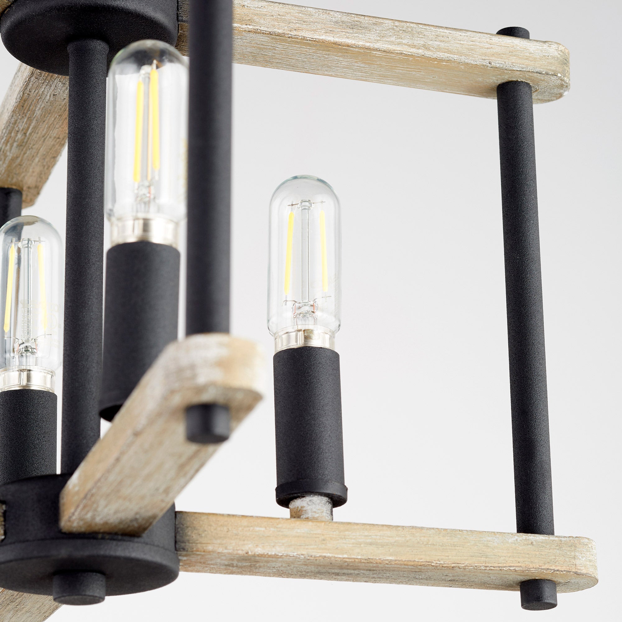 Quorum Silva 3134-14-69 Dual Mount - Textured Black W/ Weathered Oak Finish