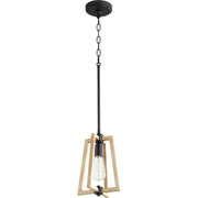 Quorum Alpine 3189-69 Pendant - Textured Black W/ Driftwood Finish