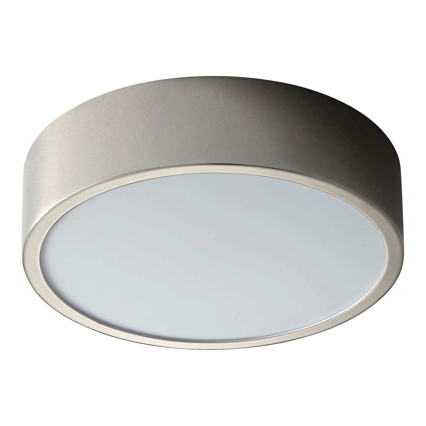 Oxygen Lighting 32-601-27 Ceiling Mount, UL Damp Rated, Polished Nickel - Matte White Acrylic Diffuser