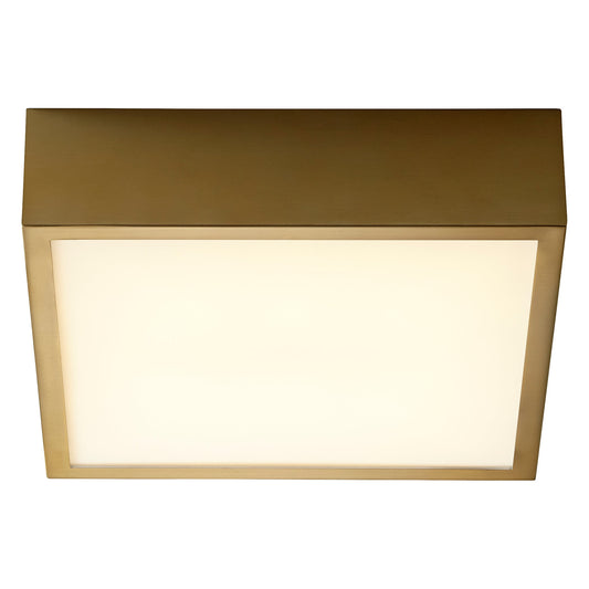 Oxygen Lighting 32-612-27 Ceiling Mount, 40 Modern LED Pyxis, Damp Rated, Aged Brass