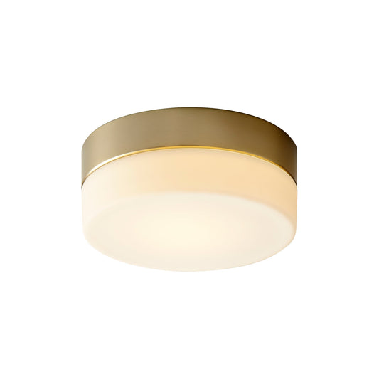 Oxygen Lighting 32-630-40 Ceiling Mount Light Fixture, UL Damp Rated, Aged Brass