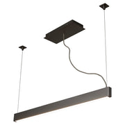 Oxygen Lighting Zepp 32-632-4015 Linear Pendant Light, UL Damp Rated - Black, Matte White Acrylic OBSOLETE