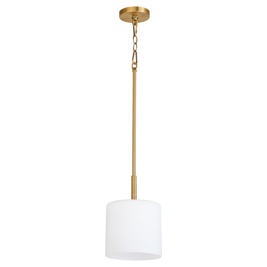 Quorum 3307-47 Pendant Light Fixture, UL Damp Rated, Brushed Brass