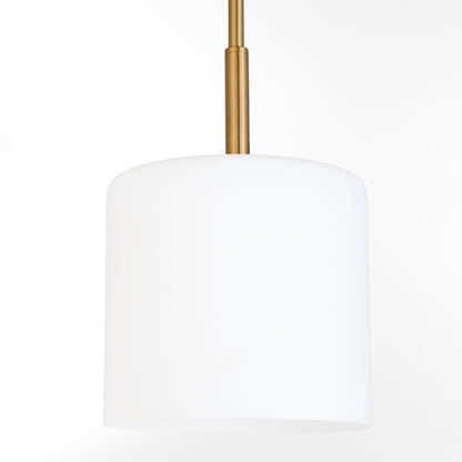 Quorum 3307-47 Pendant Light Fixture, UL Damp Rated, Brushed Brass