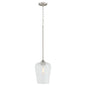 Quorum International RAYMOND 3313-65 Pendant 1 Light with Clear Glass Lens Transitional - Satin Nickel