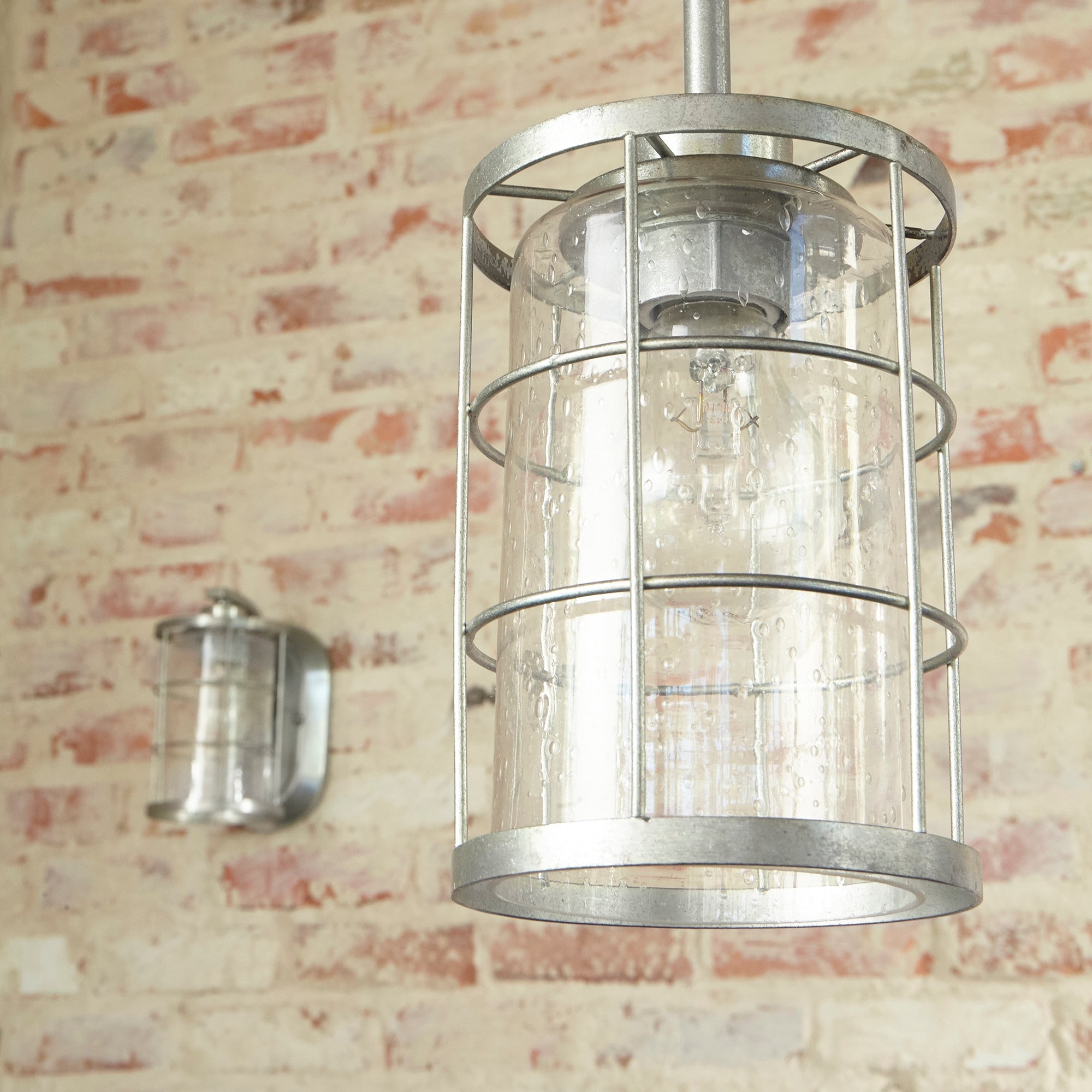 Quorum Ellis 3364-7 Pendant - Tumbled Steel