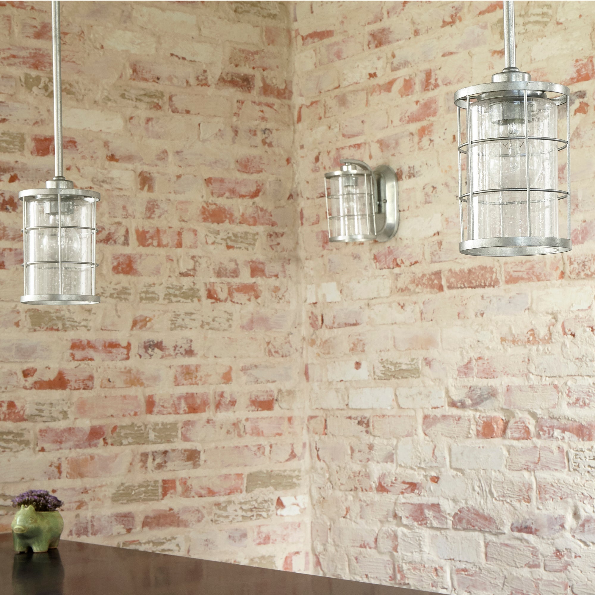 Quorum Ellis 3364-7 Pendant - Tumbled Steel