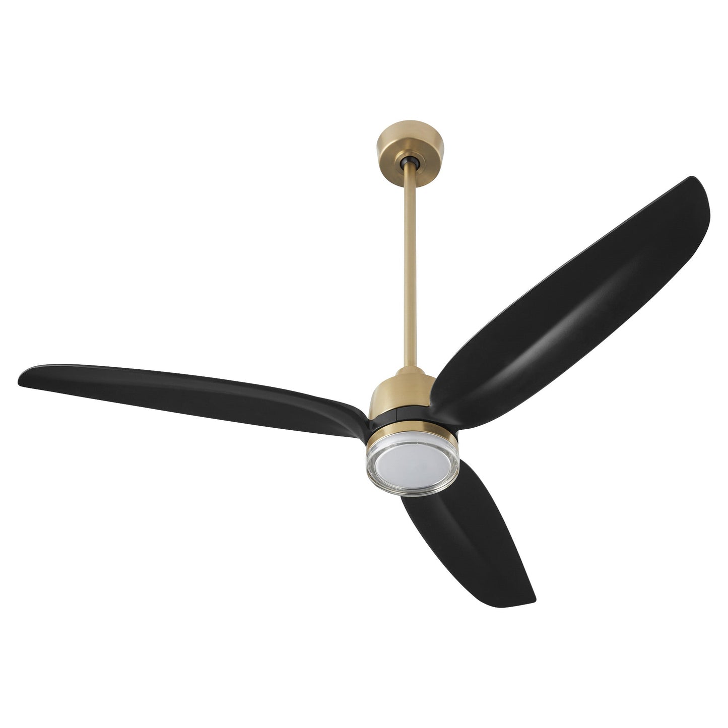 Quorum 34583-80 Patio Fan, UL Damp Rated, Aged Brass
