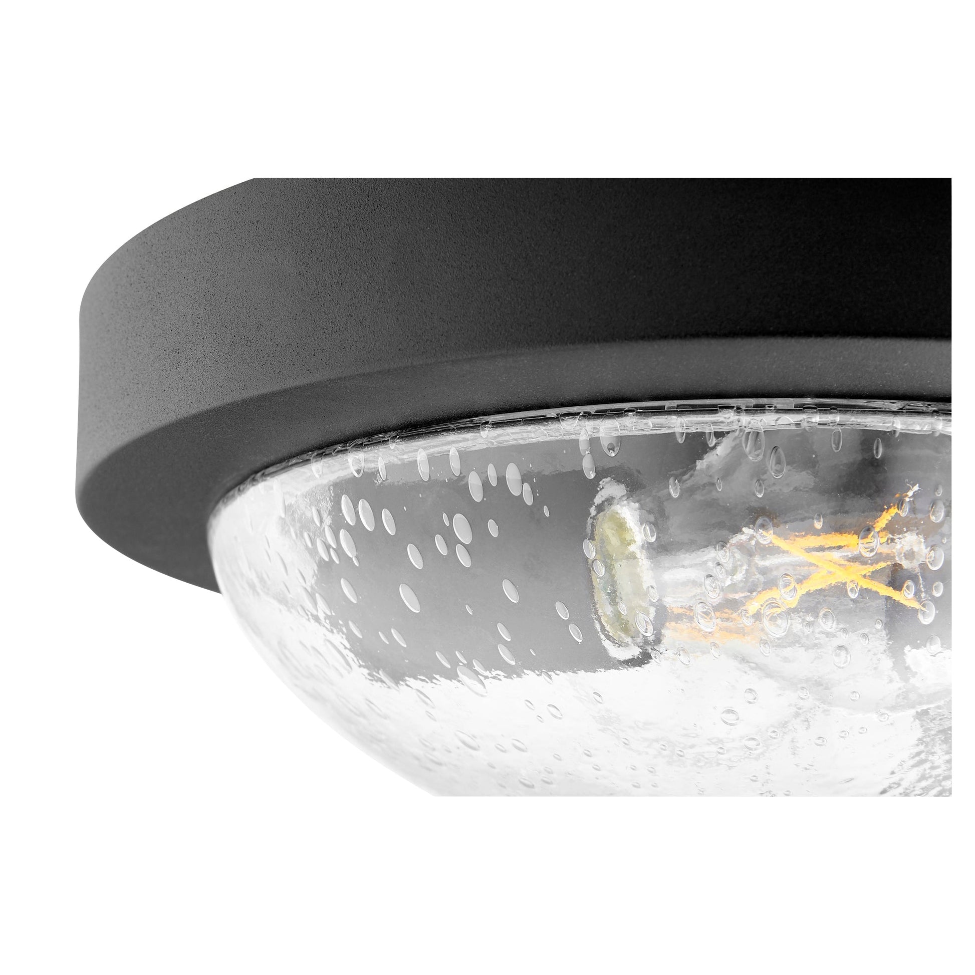 Quorum 3502-11-69 Ceiling Mount - Textured Black W/ Clear/seeded