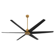 Quorum Spree 35846-47 Patio Fan, UL Damp Rated, Brushed Brass