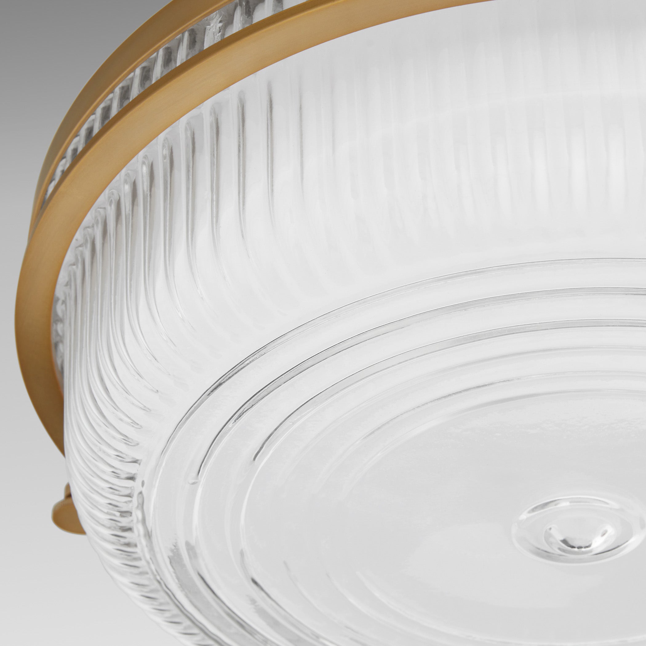 Quorum Emory 368-14-47 Ceiling Mount, UL Damp Rated, Brushed Brass