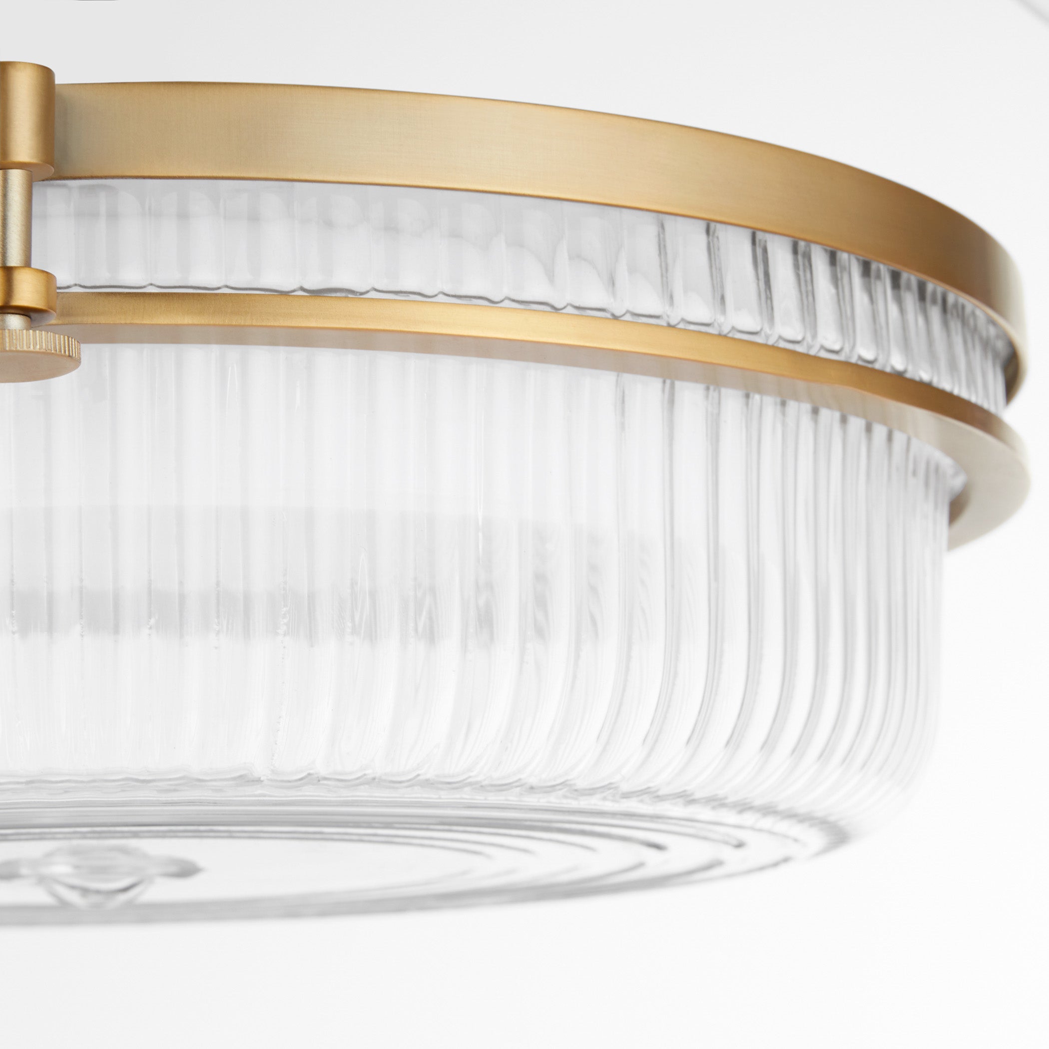 Quorum Emory 368-14-47 Ceiling Mount, UL Damp Rated, Brushed Brass