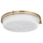 Quorum Emory 368-18-47 Ceiling Mount, UL Damp Rated, Brushed Brass