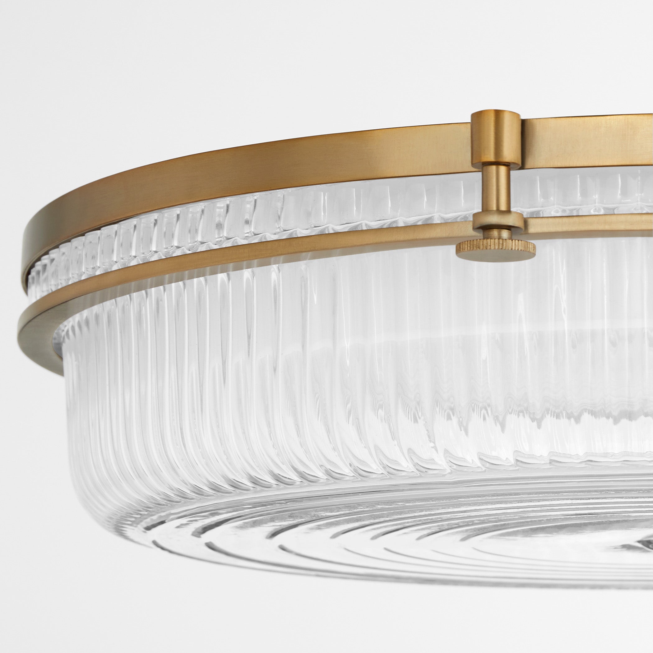 Quorum Emory 368-18-47 Ceiling Mount, UL Damp Rated, Brushed Brass