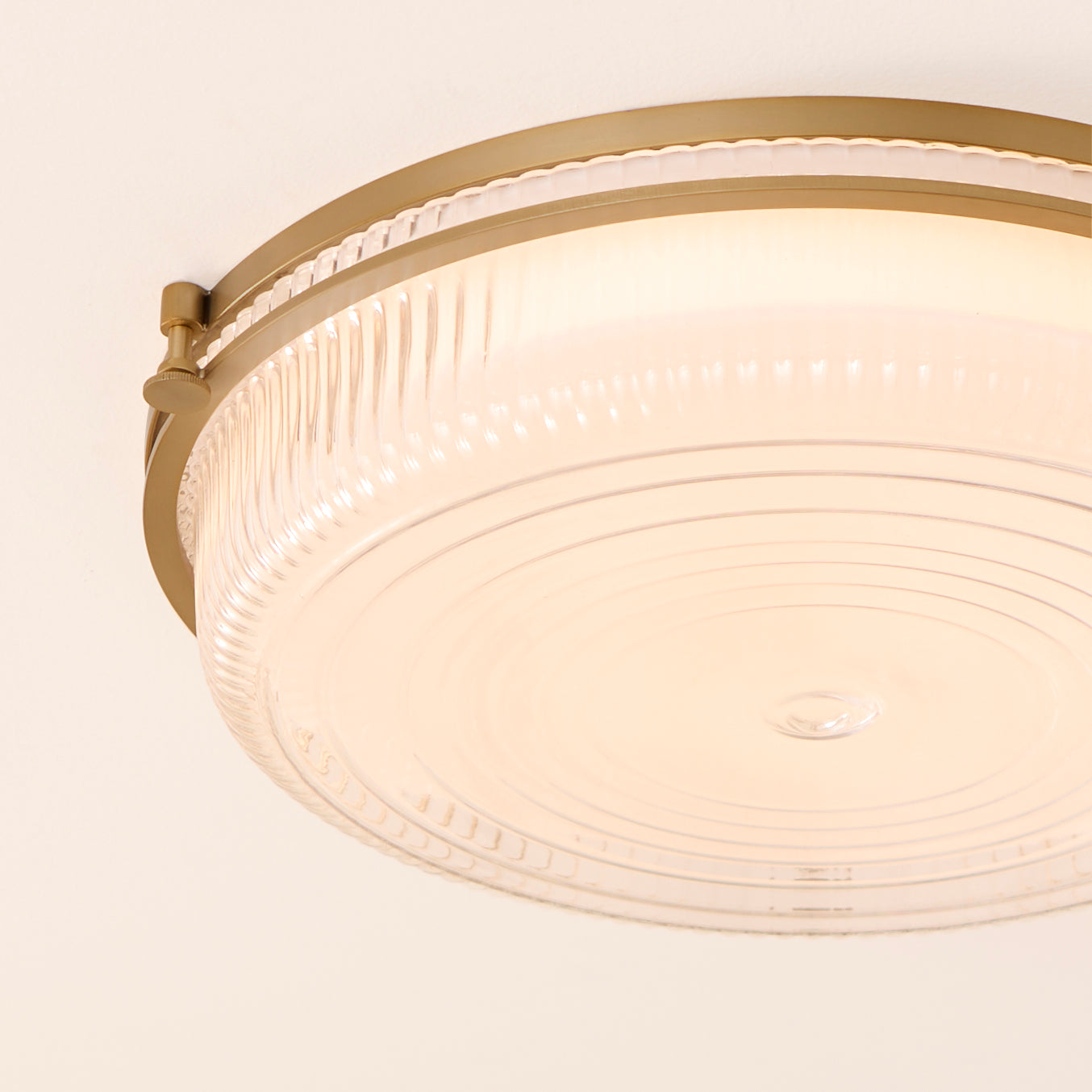 Quorum Emory 368-18-47 Ceiling Mount, UL Damp Rated, Brushed Brass