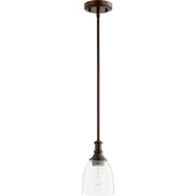 Quorum Richmond 3811-186 Pendant - Oiled Bronze W/ Clear/seeded