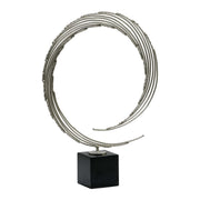 Cyan Design 02839 Centurian Circle Sculpture Home Decor - Nickel, Black