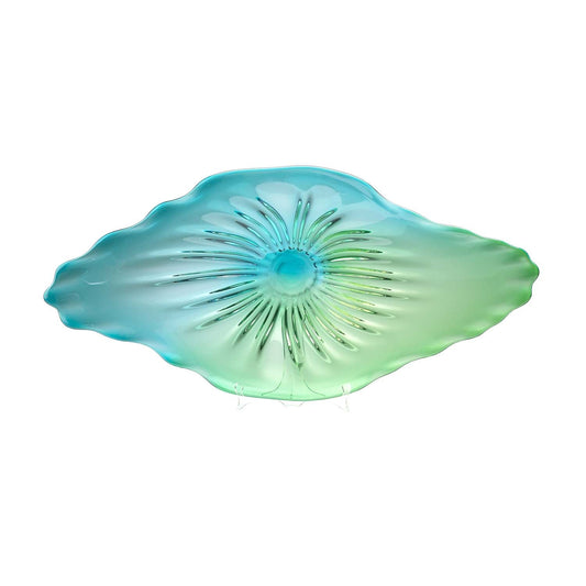 Cyan Design 04517 Art Glass Plate - Turquoise