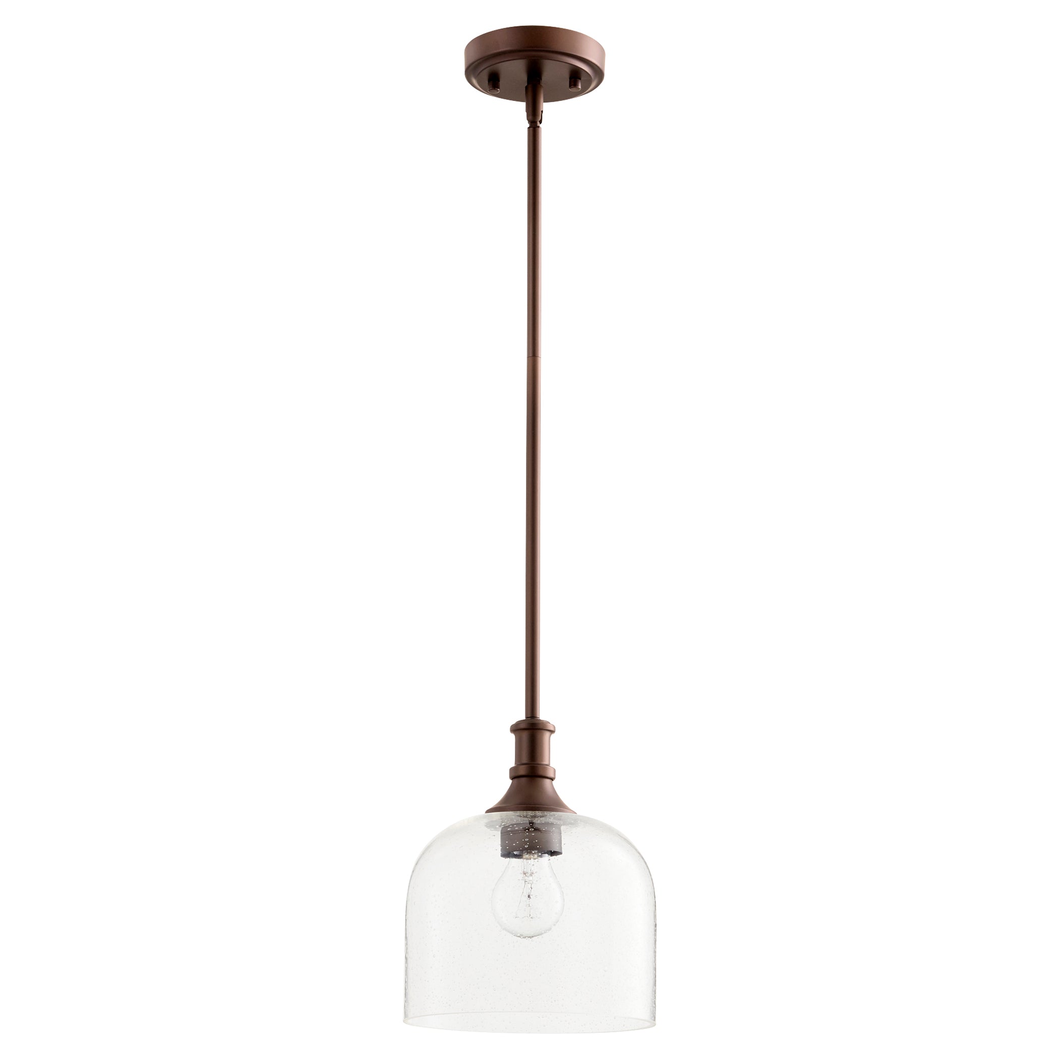 Quorum Richmond 3911-186 Pendant - Oiled Bronze W/ Clear/seeded