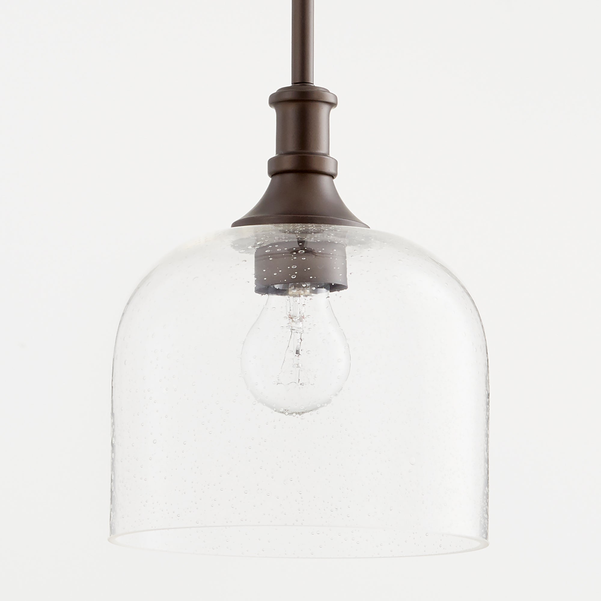 Quorum Richmond 3911-186 Pendant - Oiled Bronze W/ Clear/seeded