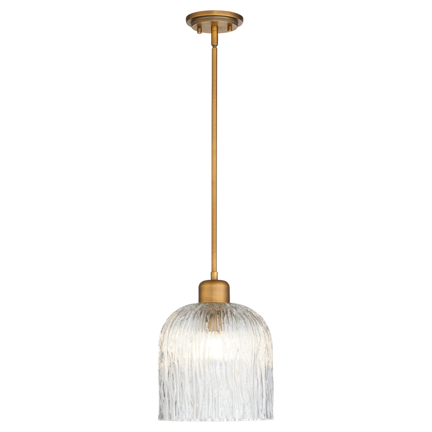 Quorum 393-47 Pendant, UL Damp Rated, Brushed Brass