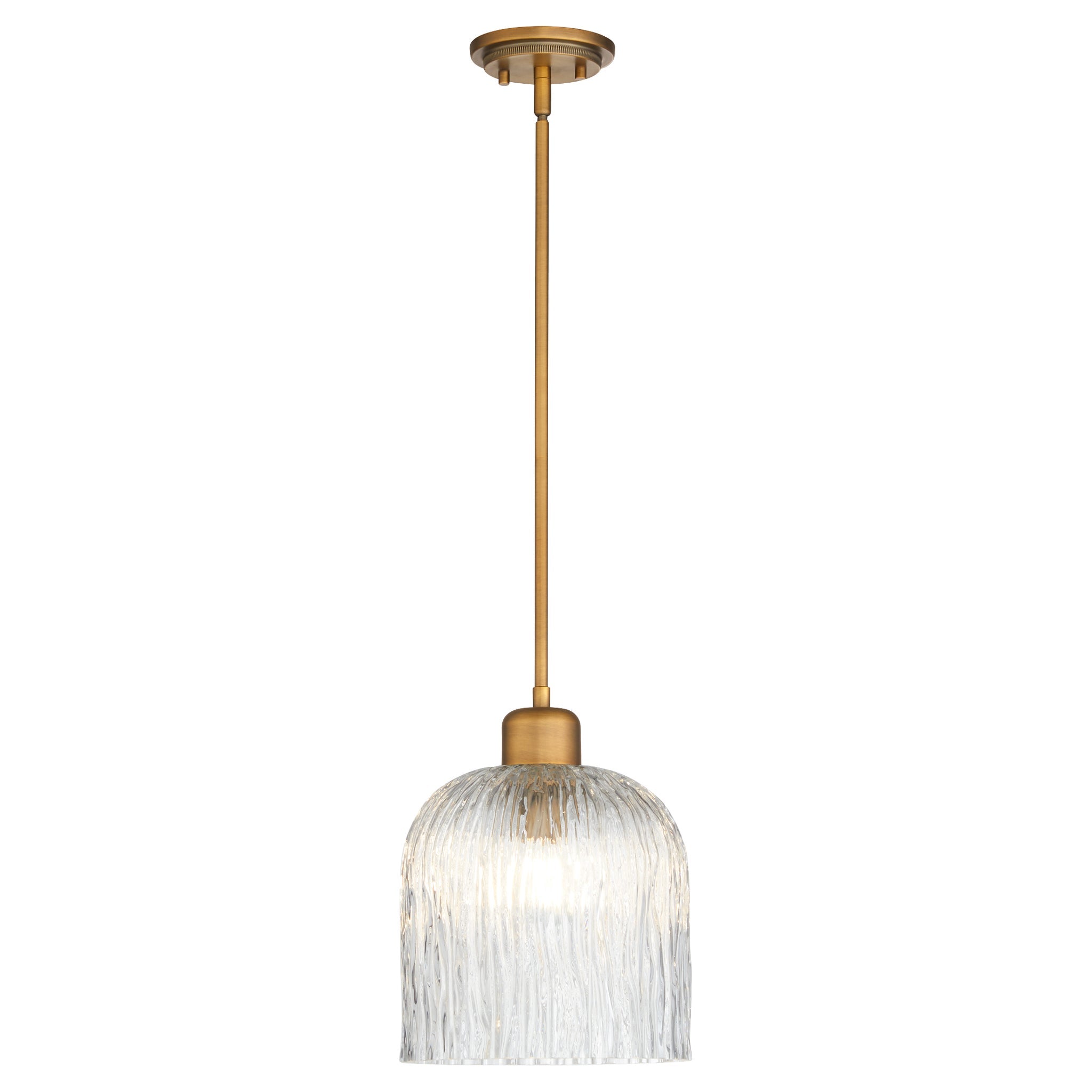 Quorum 393-47 Pendant, UL Damp Rated, Brushed Brass