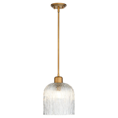 Quorum 393-47 Pendant, UL Damp Rated, Brushed Brass