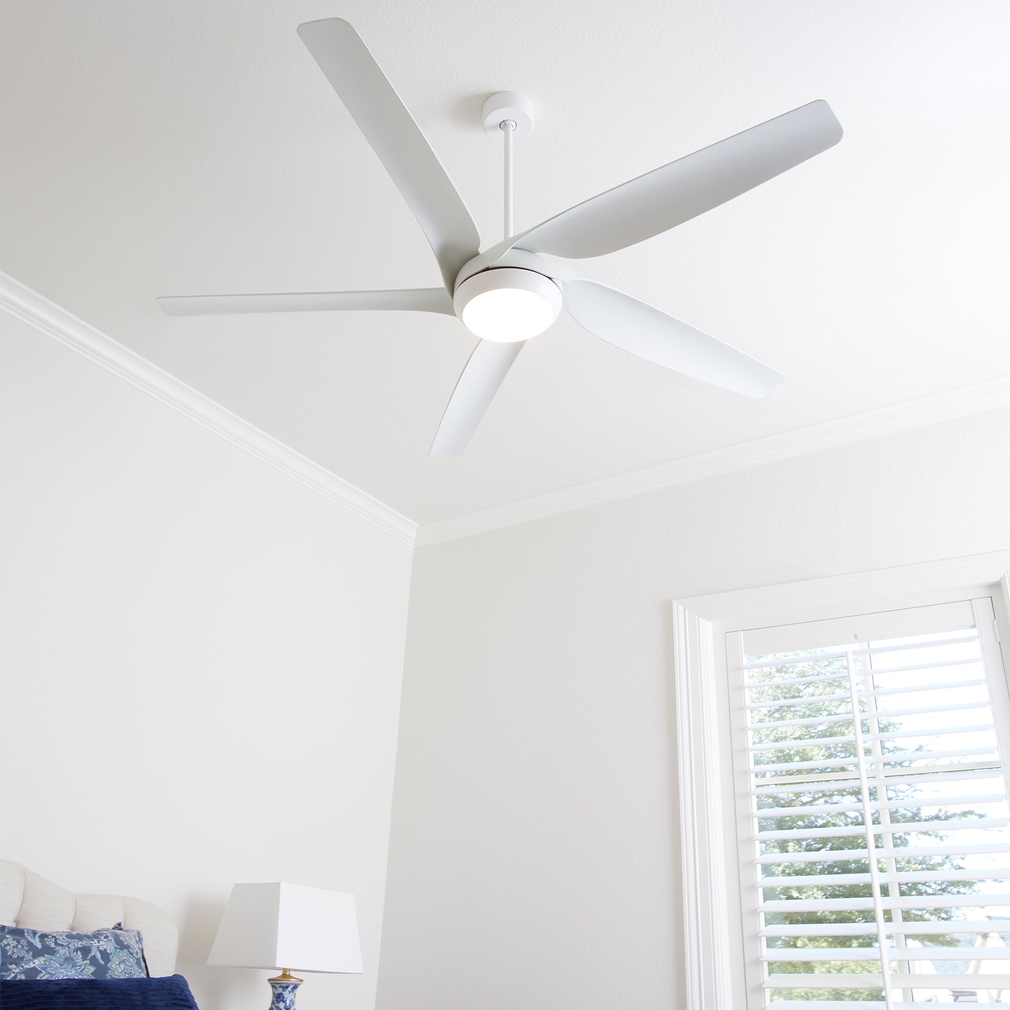Quorum Fury 41655-8 Ceiling Fan - Studio White