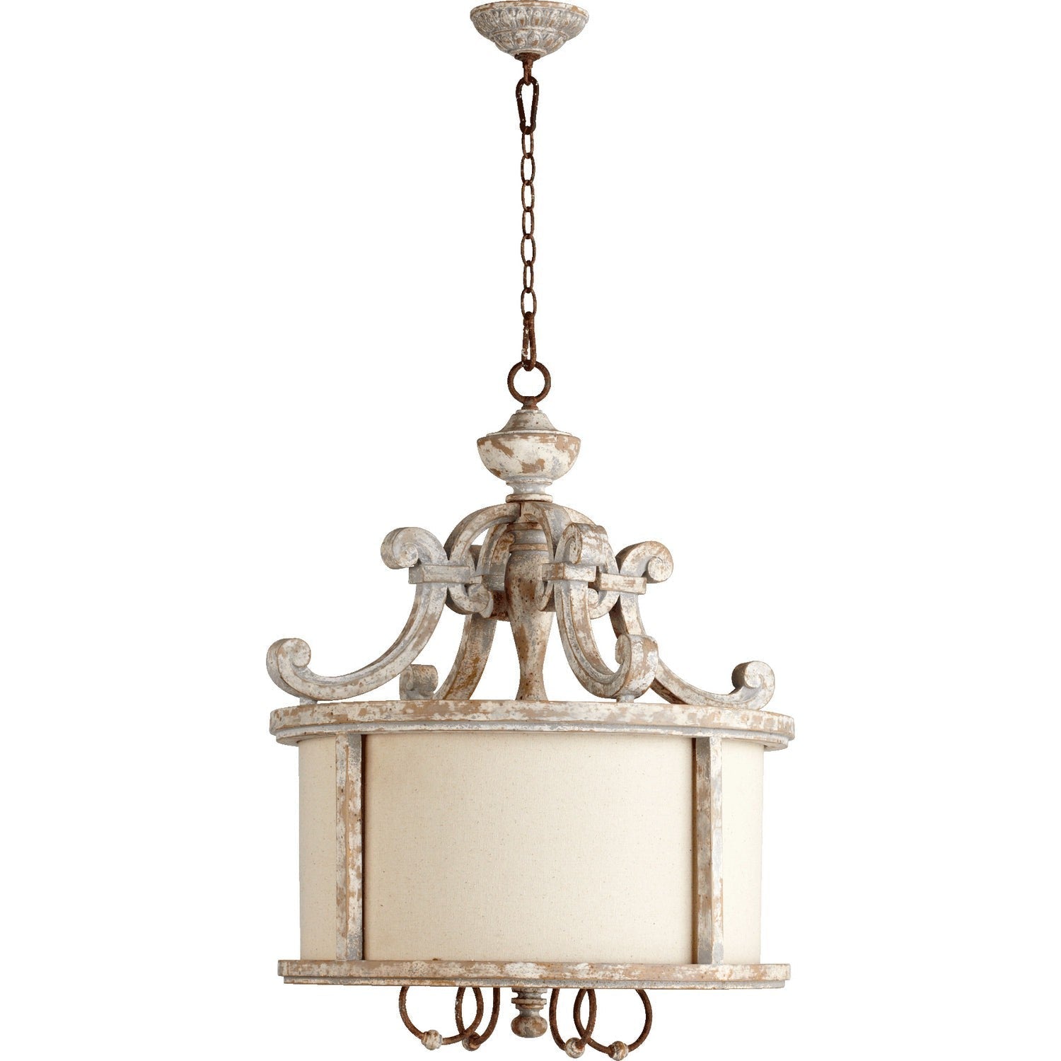 Quorum La Maison 8052-4-56 Pendant - Manchester Grey W/ Rust Accents