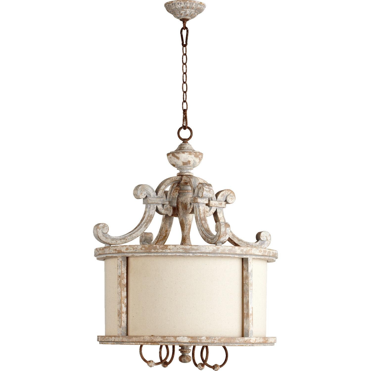 Quorum La Maison 8052-4-56 Pendant - Manchester Grey W/ Rust Accents
