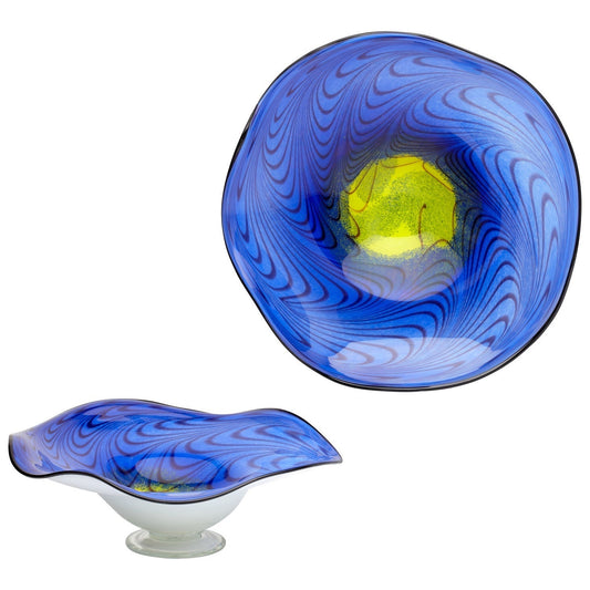 Cyan Design 04492 Art Glass Bowl - Cobalt Blue - Medium