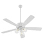 Quorum 4525-0308 Ceiling Fan, UL Dry Rated, Studio White