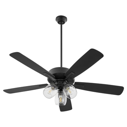 Quorum 4525-03159 Ceiling Fan, UL Dry Rated, Matte Black