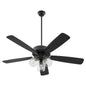 Quorum 4525-03159 Ceiling Fan, UL Dry Rated, Matte Black