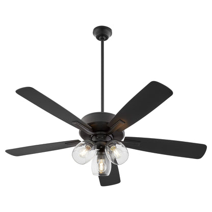 Quorum 4525-03159 Ceiling Fan, UL Dry Rated, Matte Black