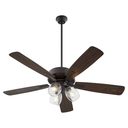 Quorum 4525-03159 Ceiling Fan, UL Dry Rated, Matte Black