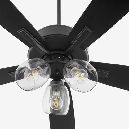 Quorum 4525-03159 Ceiling Fan, UL Dry Rated, Matte Black