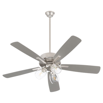 Quorum Ovation 4525-03165 Ceiling Fan, UL Dry Rated, Satin Nickel