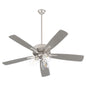 Quorum Ovation 4525-03165 Ceiling Fan, UL Dry Rated, Satin Nickel