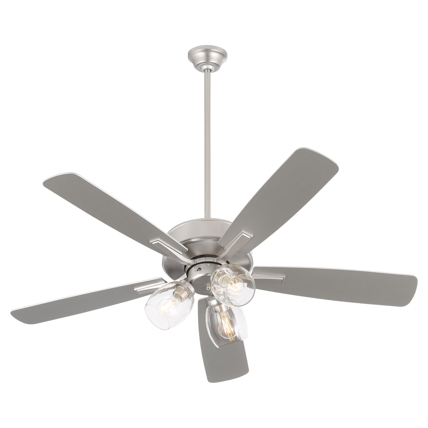 Quorum Ovation 4525-03165 Ceiling Fan, UL Dry Rated, Satin Nickel