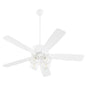 Quorum Ovation 4525-0408 Ceiling Fan, UL Dry Rated, Studio White