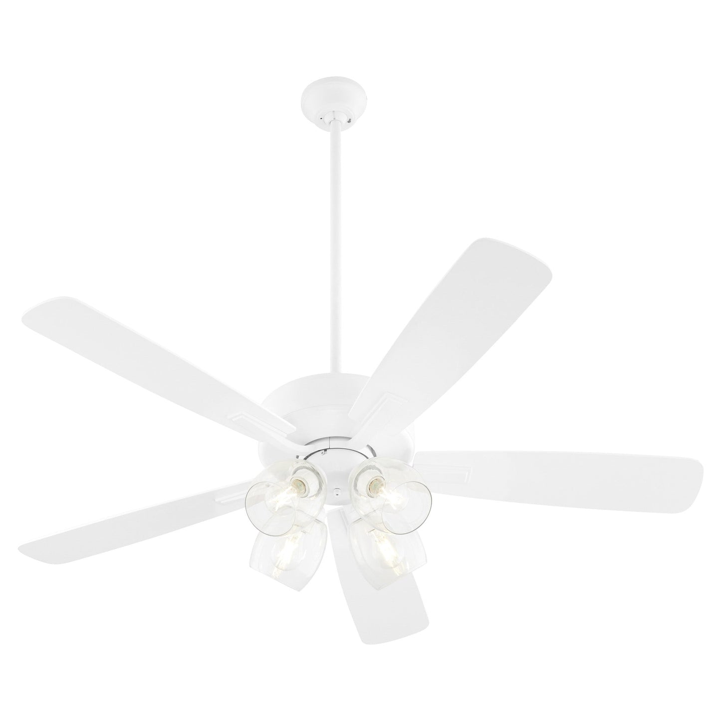 Quorum Ovation 4525-0408 Ceiling Fan, UL Dry Rated, Studio White