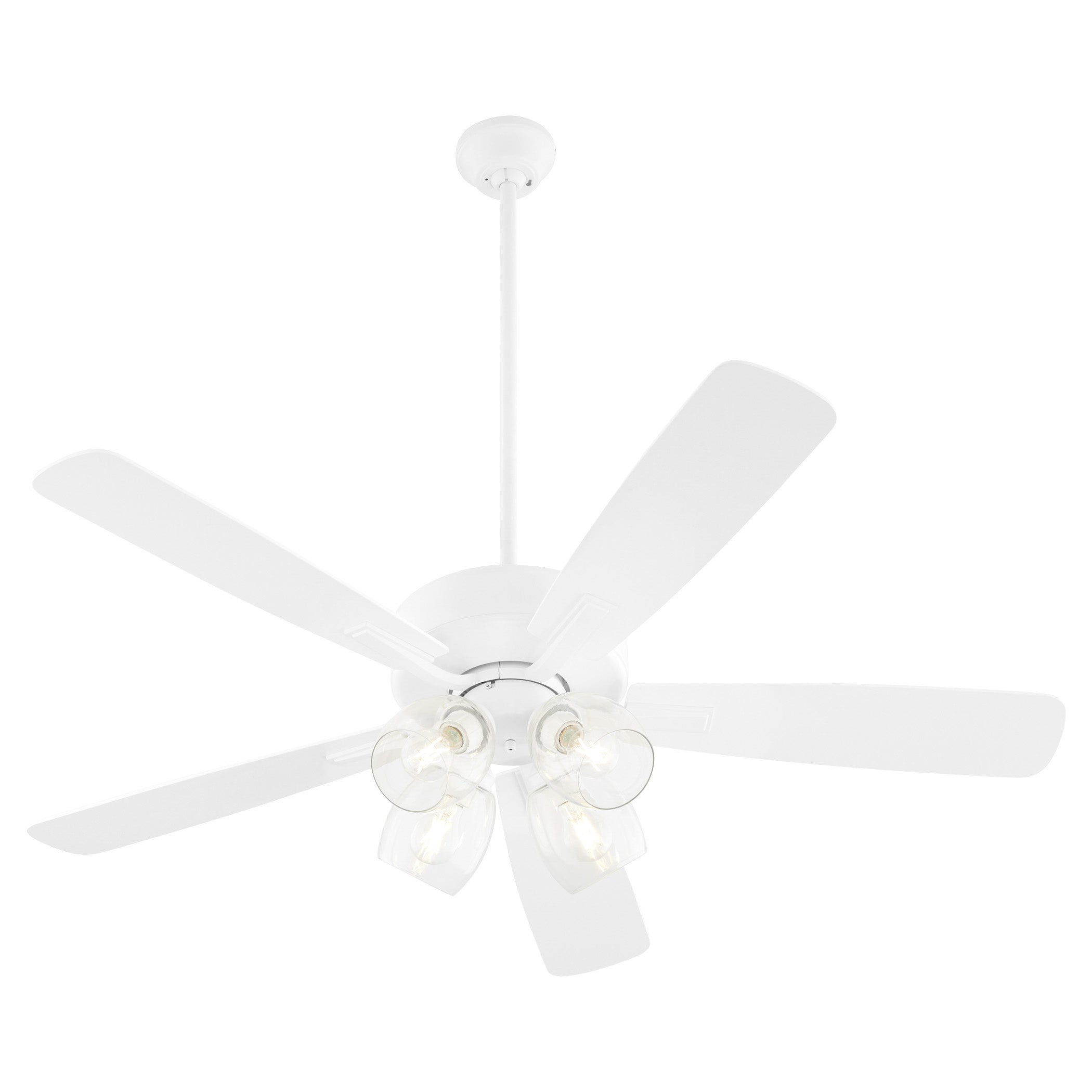 Quorum Ovation 4525-0408 Ceiling Fan, UL Dry Rated, Studio White