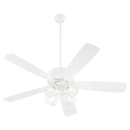 Quorum Ovation 4525-0408 Ceiling Fan, UL Dry Rated, Studio White