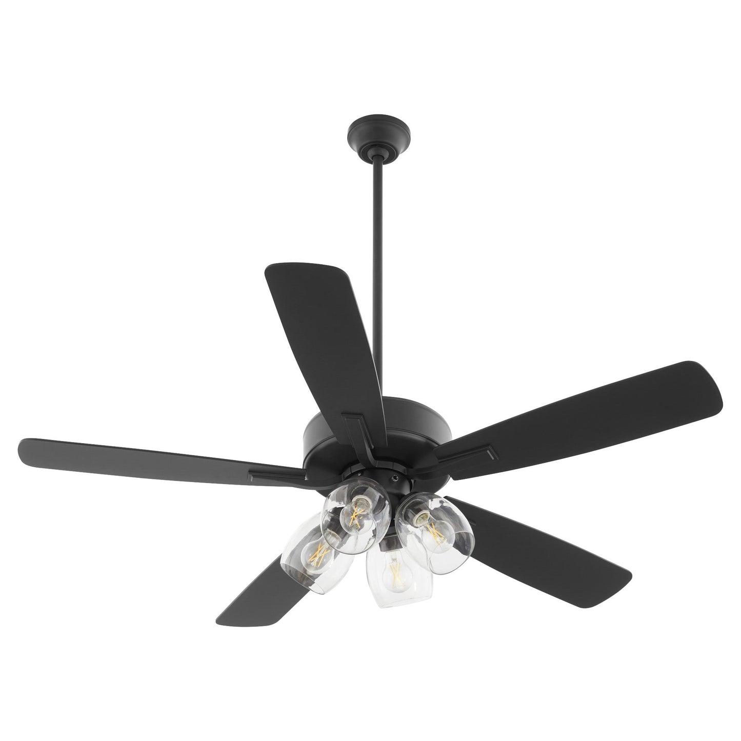 Quorum Ovation 4525-04159 Ceiling Fan, UL Dry Rated, Matte Black